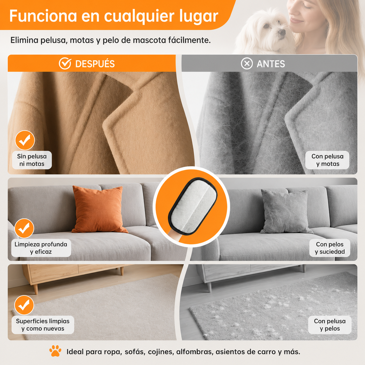 Guante Quitapelos Reutilizable Pro +ENVIO GRATIS